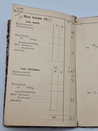 Skattekvitteringsbog Herfølge Bjeverskov Herred-startende 1906