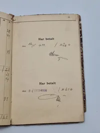 Skattekvitteringsbog Herfølge Bjeverskov Herred-startende 1906