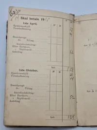 Skattekvitteringsbog Herfølge Bjeverskov Herred-startende 1906