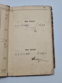 Skattekvitteringsbog Herfølge Bjeverskov Herred-startende 1906