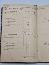 Skattekvitteringsbog Herfølge Bjeverskov Herred-startende 1906