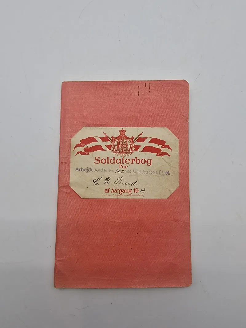 Soldaterbog 1919 Arbejdstroppernes depot, bl.a Ringsted