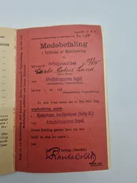 Soldaterbog 1919 Arbejdstroppernes depot, bl.a Ringsted