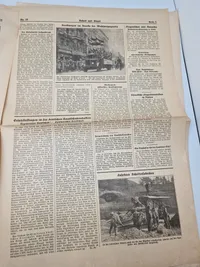 Tidlig tysk avis: Arbeit und staat  - sep 1923 - 2 sektioner