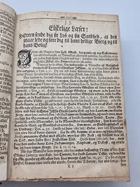 Stor bibel, antagelig fra 16-1700 tallet - Side 1 med årstal mangler