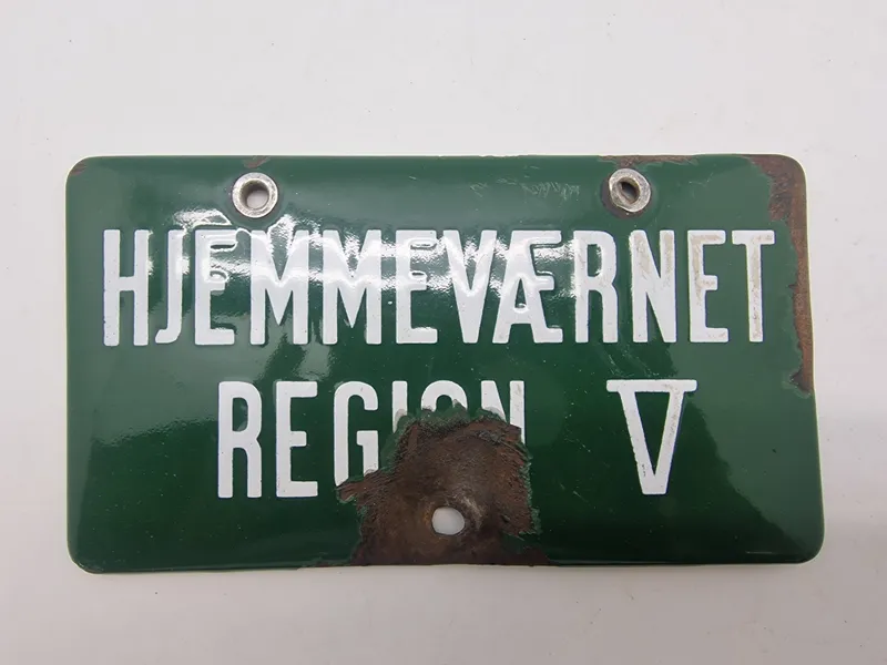 Emalje-nummerplade, hjemmeværnet region V