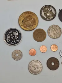 Blandet lot, mønter, medaljer og sedler