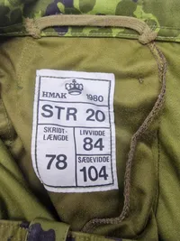 Dansk camo-bukser m/84 ) 1980 Forsøgsuniform