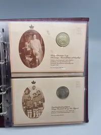 Leuchtturm album med 7 møntbreve - sølv-jubilæumsmønter