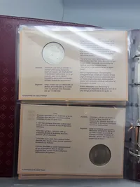 Leuchtturm album med 7 møntbreve - sølv-jubilæumsmønter