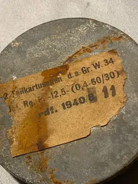 Originale tyske beholdere for ekstra ladninger til mortergranater - ww2