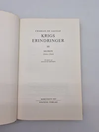 3 bind - Charles de Gaulle - krigserindringer