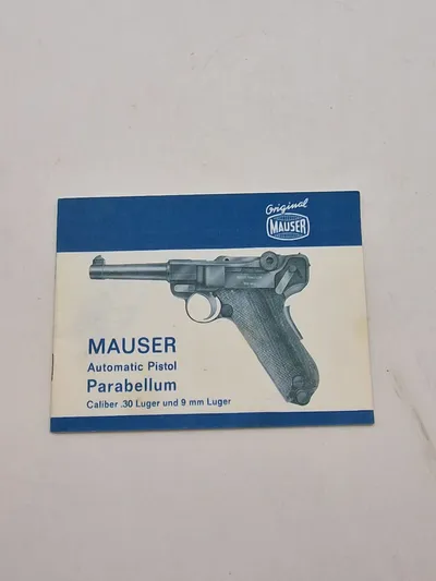 MAUSER
Automatic Pistol
Parabellum
Caliber .30 Luger und 9 mm Luger