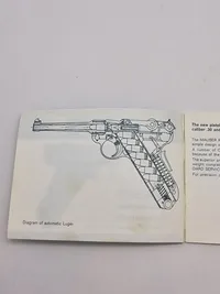 MAUSER
Automatic Pistol
Parabellum
Caliber .30 Luger und 9 mm Luger