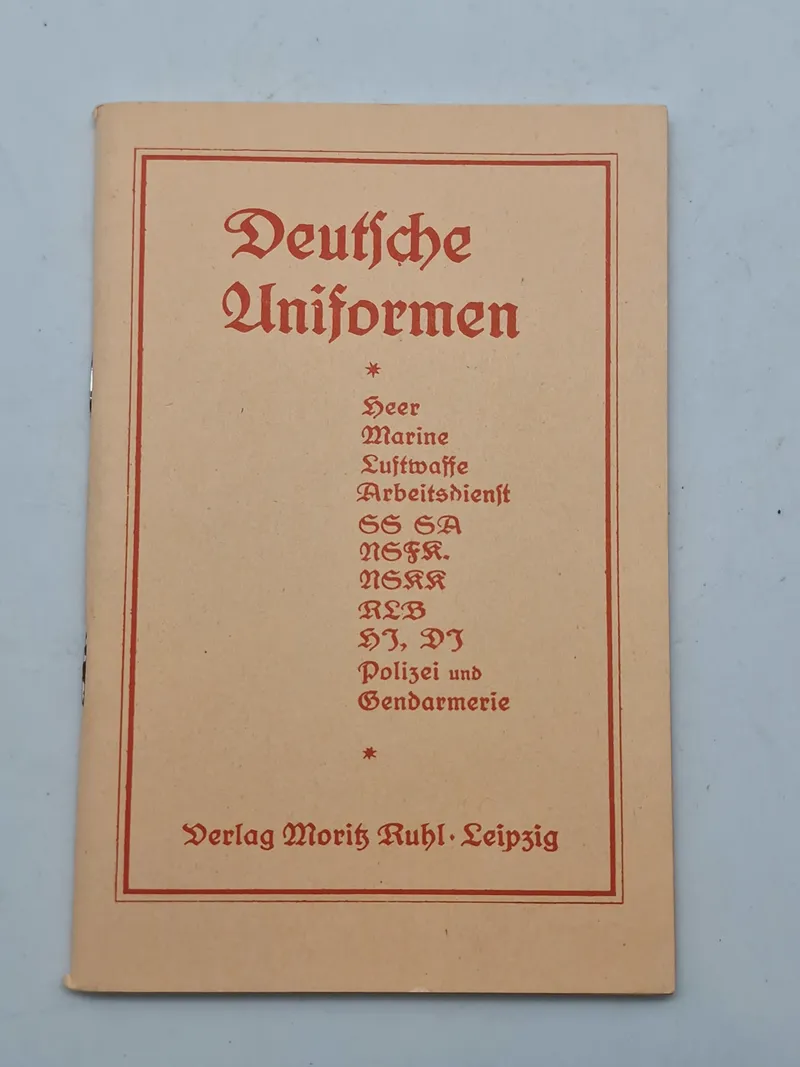 Originalt hæfte - Deutsches uniformen (Heer)