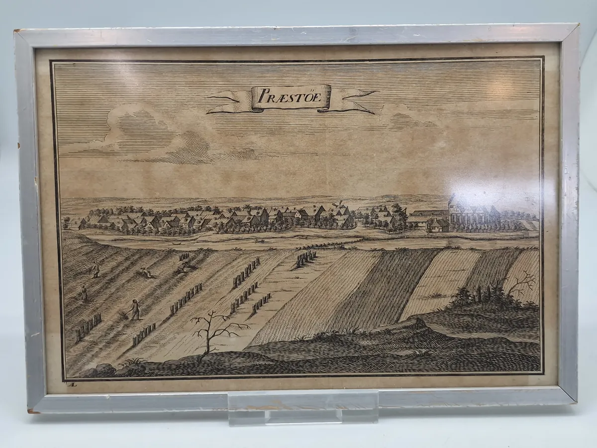 Originalt 1700 tals billede - Præstø