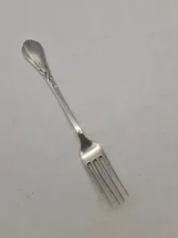 Original gaffel - 3 tårnet sølv (vægt på sidste foto)