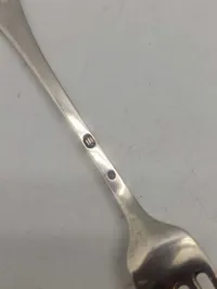 Original gaffel - 3 tårnet sølv (vægt på sidste foto)
