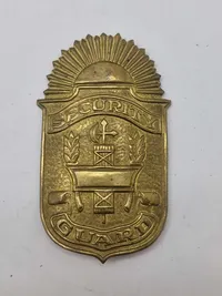Skilt fra sikkerhedsvagt