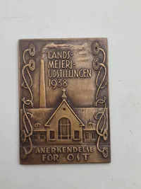 Original plakette for landsmejeriudstillingen 1938