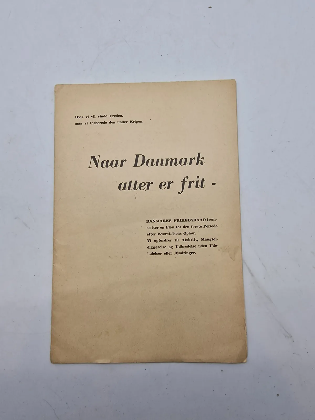 Naar Danmark atter er frit
