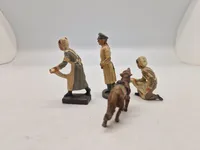Originale linoliumsfigurer - ww2 (sygehjælpere/læge)