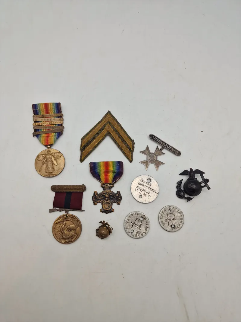 Originalt lot fra Dansker i  US WW1 og efter i USMC, sjældent