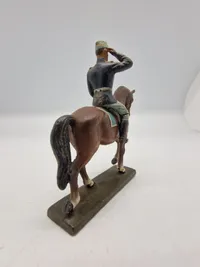 Original Linoliumsfigur - Kong Christian X til hest