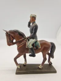 Original Linoliumsfigur - Kong Christian X til hest