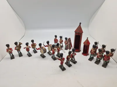 Sjælden stor samling livgarde figurer (linoleum) - ww2