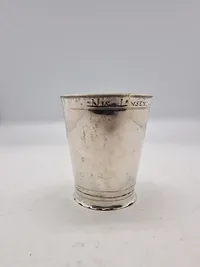 Sjældent navngivet dansk sølvbæger dateret 1768 (Løgumkloster stemplet) - vægt 80,1 gram