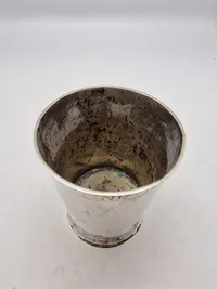 Sjældent navngivet dansk sølvbæger dateret 1768 (Løgumkloster stemplet) - vægt 80,1 gram
