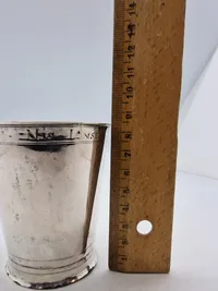 Sjældent navngivet dansk sølvbæger dateret 1768 (Løgumkloster stemplet) - vægt 80,1 gram