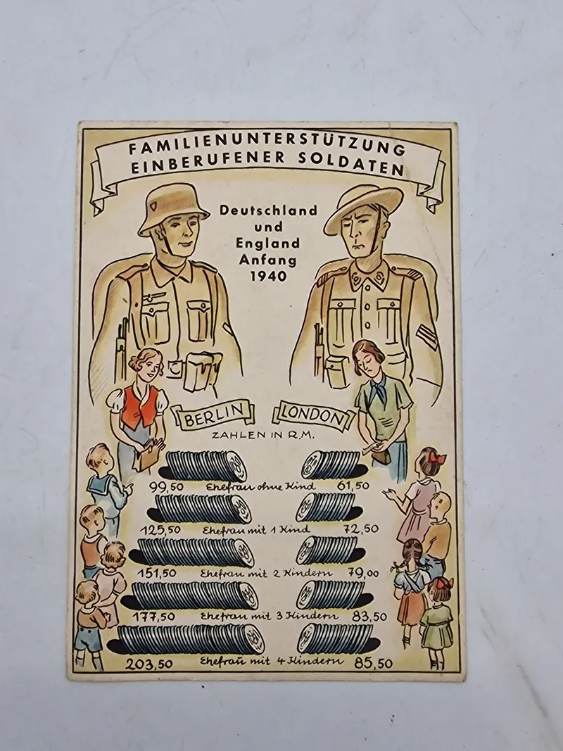 Originalt tysk ww2 propaganda postkort