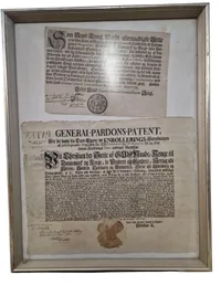 Originalt 17 tals benådningsbreve  49x63