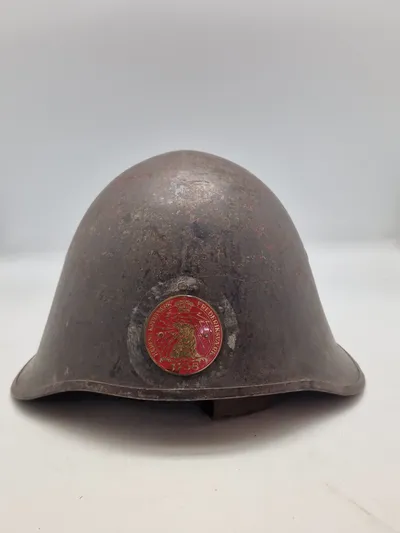 Original dansk ww2 sabotage vagts hjelm fra Hærens Krudtværk - ekstremt sjælden