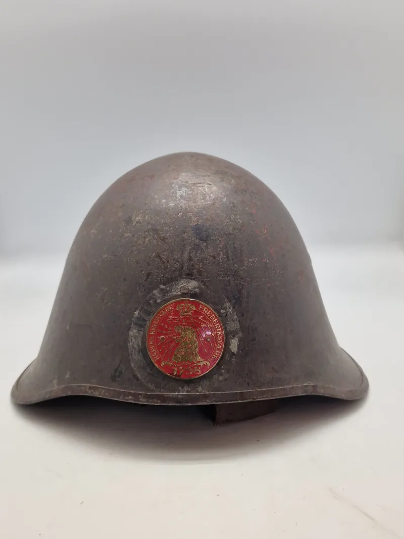 Original dansk ww2 sabotage vagts hjelm fra Hærens Krudtværk - ekstremt sjælden