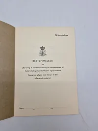 BESTEMMELSER
for udlevering af normaludrustning for selvbeklædere til faste befalingsmænd af hæren og flyvevåbnet Ansvar og pligter med hensyn til det udleverede materiel.