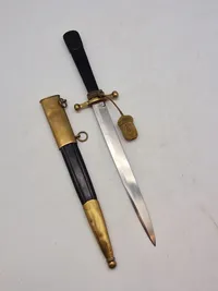 Original Dansk Dolk for model 1870 for underlæger og underdyrlæger