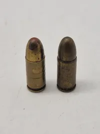 Originale eksercerpatroner (9 mm) PJJ kodede, hvilke vil sige at de er lavet under tysk kommando i dk under krigen
