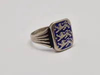 Original dansk national fingerring - sølv