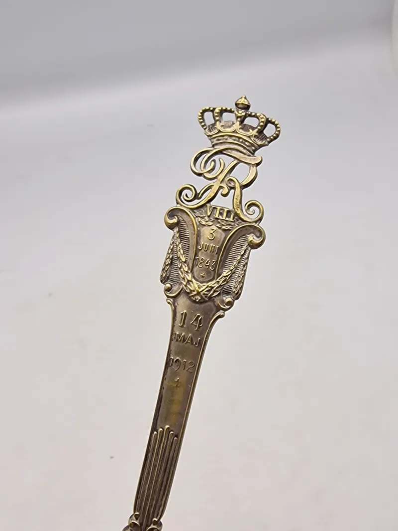 Original Kong Frederik VII jubilæums ske