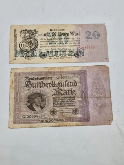 Originale tyske pengesedler - 1920’erne