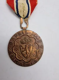 Original Norsk medalje 9 april 1940 - 8 maj 1945