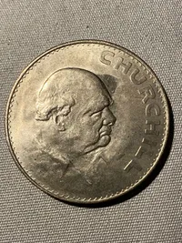 Original mønt med Winston Churchill
