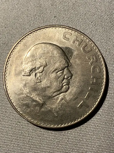 Original mønt med Winston Churchill