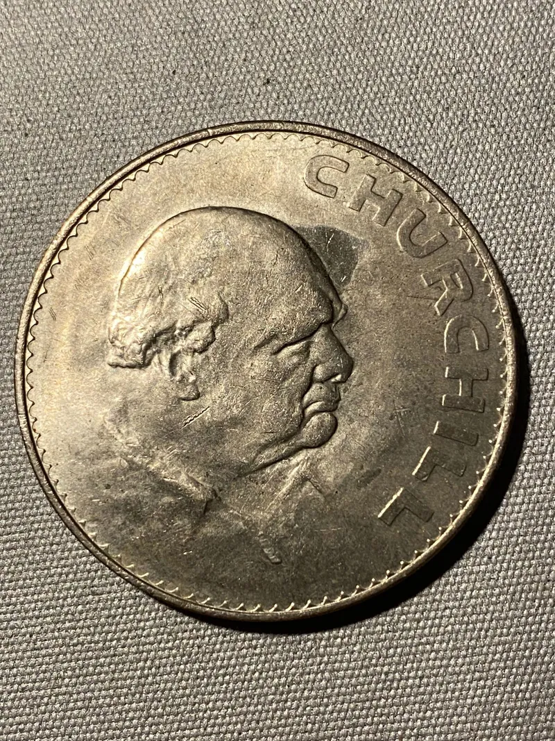 Original mønt med Winston Churchill