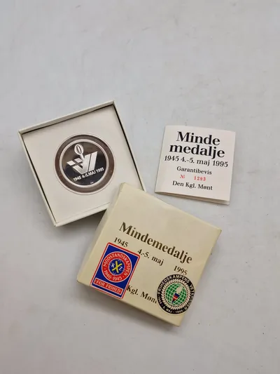 Original sølv mindemønt 1945-1995, 31 gram sølv