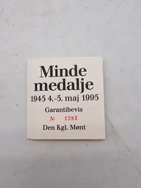 Original sølv mindemønt 1945-1995, 31 gram sølv