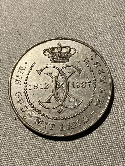 Original Kong Christian X mønt/medalje